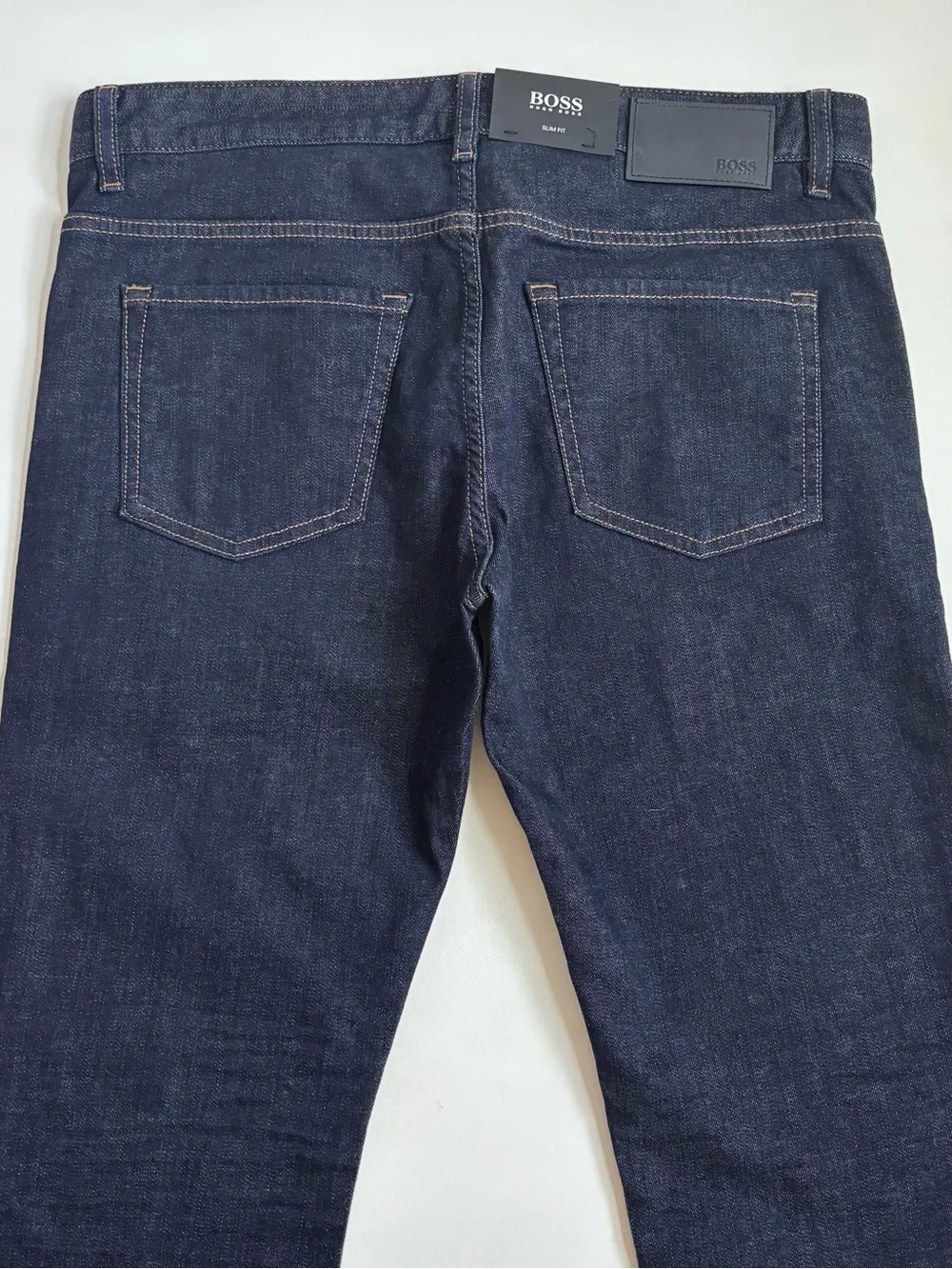 Boss Hugo Boss Slim Fit Stretch Dark Wash Blue Denim Jeans Size 33X32